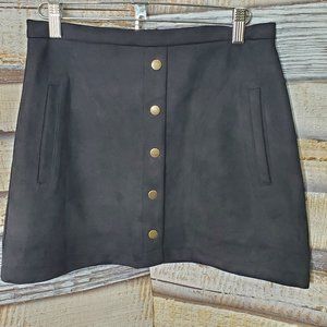 HYFVE Faux Suede Mini Skirt